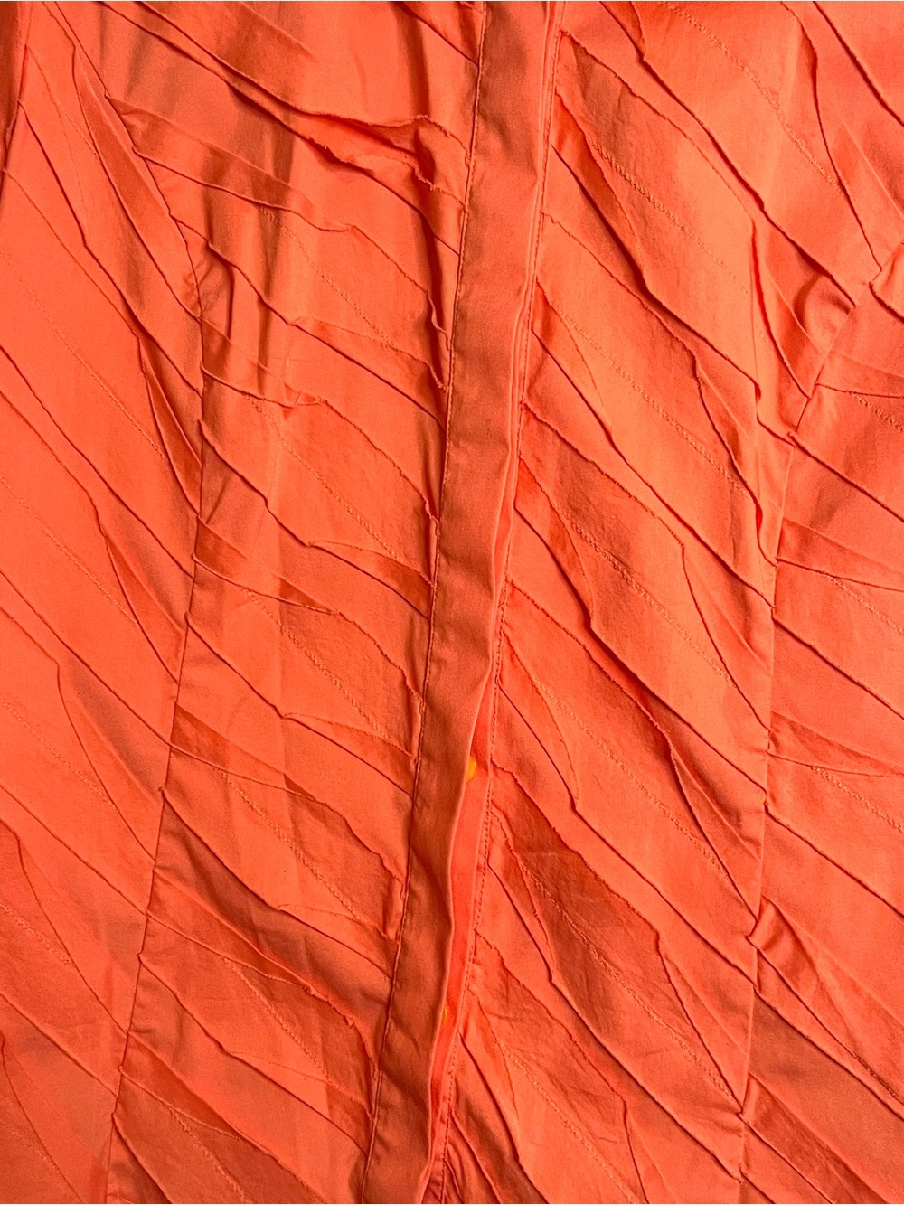 Lafayette 148 New York Women’s Size 6 Orange Textured Button-Down Shirt - Picture 8 of 8